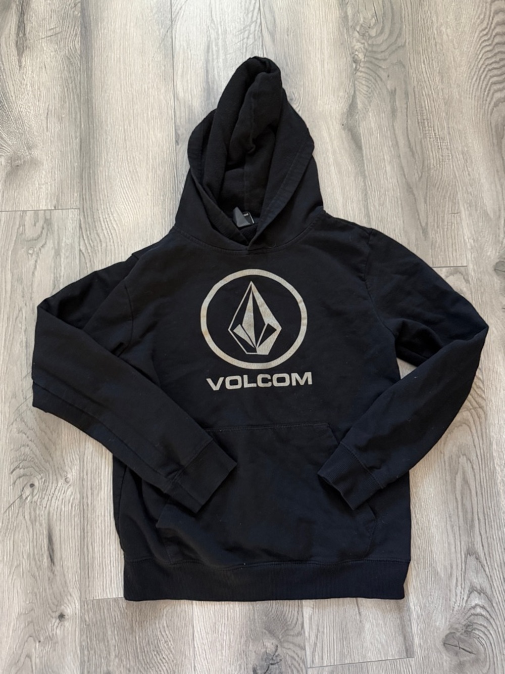 Volcom Black Hoodie with Silver Logo
